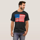 落下爆弾を持つ米国国旗 Tシャツ (正面フル)