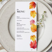 落下紅葉秋の結婚式ディナー メニュー