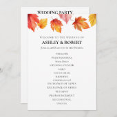 落下紅葉秋の結婚式式 プログラム (正面/裏面)