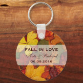 落下紅葉結婚式の引き出物キーチェーン キーホルダー (正面)