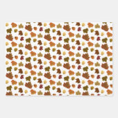 落下紅葉、カスタム色 ラッピングペーパーシート (正面2)