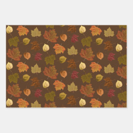 落下紅葉、カスタム色 ラッピングペーパーシート