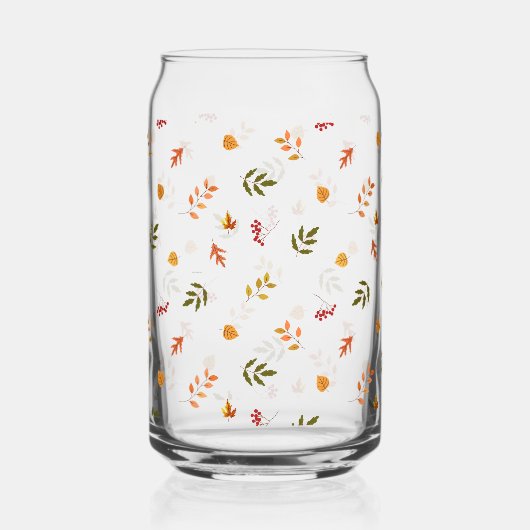 落下紅葉 ガラス缶 (正面)