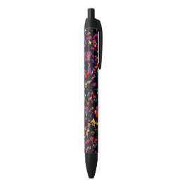 落下紙吹雪カラフルおもしろいパターン 黒ボールペン