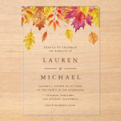 落下素朴離れするゲラ結婚ンド アクリル招待状 (正面)