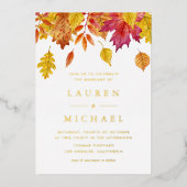 落下素朴離れするゲラ結婚ンド 箔招待状 (正面)