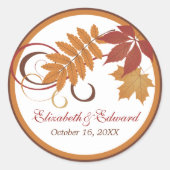 落下素朴離れ銅結婚モノグラム ラウンドシール (正面)
