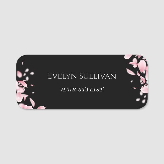 落下花びら名タグ 名札 (正面)