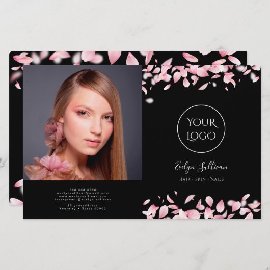 落下花びら2折パンフレット (正面/裏面)