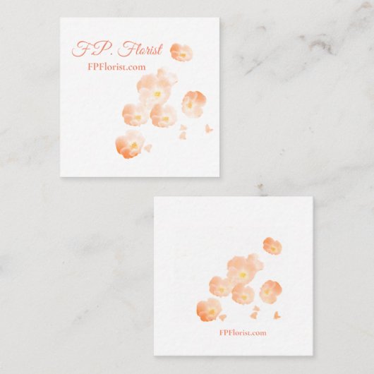 落下花びら スクエア名刺 (正面/裏面)