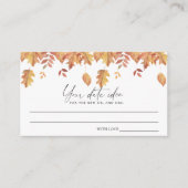 落下葉アイディア – 日付の夜の\ Date jar エンクロージャーカード (正面)