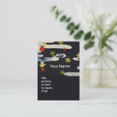 落下葉スパランニング、美しい水、水サロン 名刺 (スタンド正面)