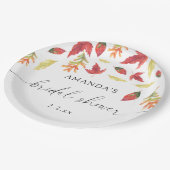 落下葉ブライダルシャワー ペーパープレート (アングル)