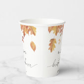 落下葉ブライダルシャワー 紙コップ (右)