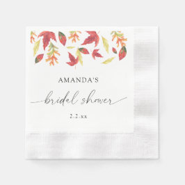 落下葉ブライダルシャワー 縁ありカクテルナプキン