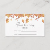 落下葉ブライダル – 数を推測するキスゲーム エンクロージャーカード (正面)