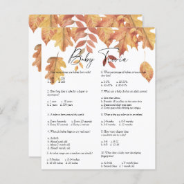 落下葉ベビートリビア |赤ちゃんシャワーゲーム