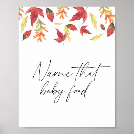 落下葉ベビー – その食品の名前 ポスター (正面)
