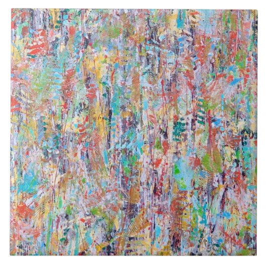 落下葉型6 x 6セラミックタイル タイル (正面)