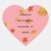 落下葉封筒用シール ハートシール (正面)
