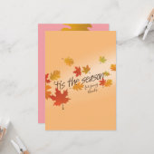 落下葉式グリーティングカード カード (正面/裏面インサイチュ)