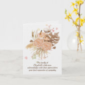 落下葉悔やみや弔慰サンキューカード カード (黄色い花)