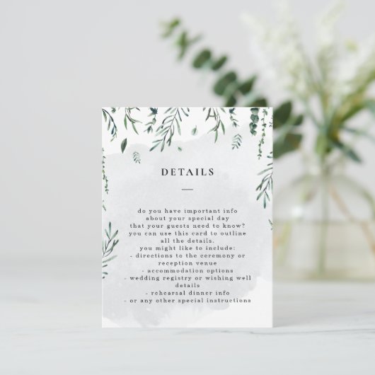 落下葉水の色結婚の詳細 エンクロージャーカード (スタンド正面)