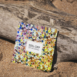 落下葉水図解入りの、写真付きの色カラフル 割引カード