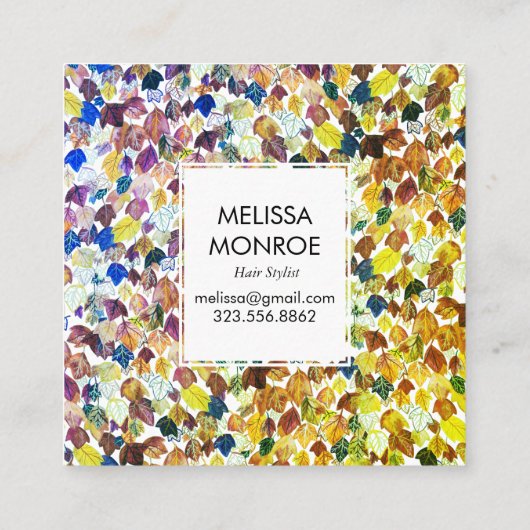 落下葉水図解入りの、写真付きの色カラフル 割引カード (裏面)