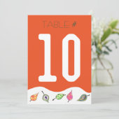 落下葉表番カード 招待状 (スタンド正面)