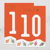 落下葉表番カード 招待状 (正面/裏面)