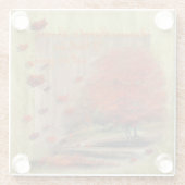 落下葉風景 ガラスコースター (裏面)