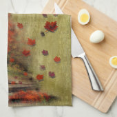 落下葉風景 キッチンタオル (四つ折り)