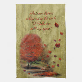 落下葉風景 キッチンタオル