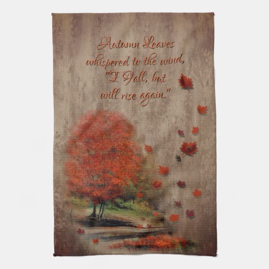 落下葉風景 キッチンタオル (縦)