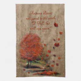 落下葉風景 キッチンタオル