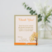 落下葉4x5フラット結婚サンキューカード サンキューカード (スタンド正面)