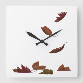 落下葉 スクエア壁時計