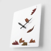 落下葉 スクエア壁時計 (傾斜)