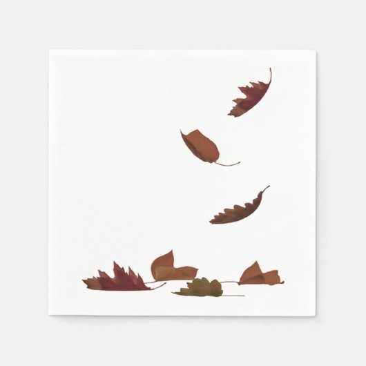 落下葉 スタンダードカクテルナプキン (正面)