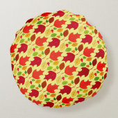 落下葉 ラウンドクッション (裏面)