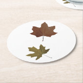 落下葉 ラウンドペーパーコースター (アングル)