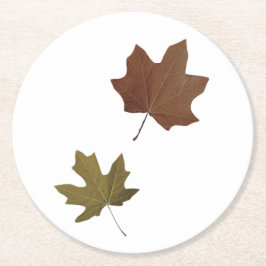 落下葉 ラウンドペーパーコースター