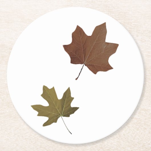 落下葉 ラウンドペーパーコースター (正面)
