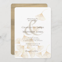 落下金ゴールドイチョウ葉ゴのエレガントな結婚式