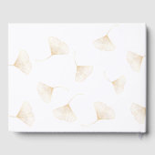 落下金ゴールドイチョウ葉秋の結婚式 ゲストブック (裏面)