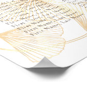 落下金ゴールド葉銀座結婚座チャート ポスター (角)