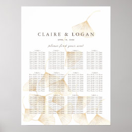 落下金ゴールド葉銀座結婚座チャート ポスター