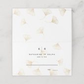 落下金ゴールド離れ秋の結婚式座席表 プレイスカード (外部開封)