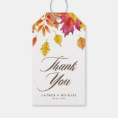 落下離れするガーランド秋結婚の感謝 ギフトタグ (裏面)